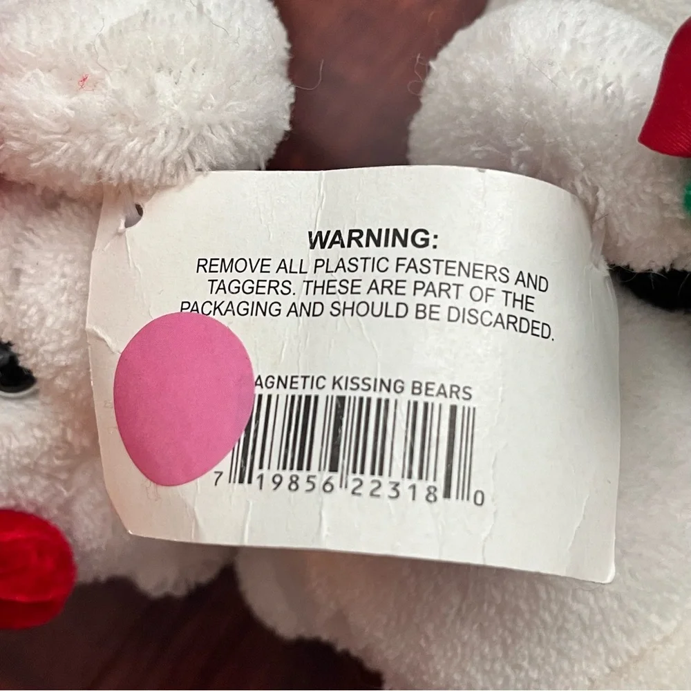 Kissing Bears Plush Set with Red Heart and Rose